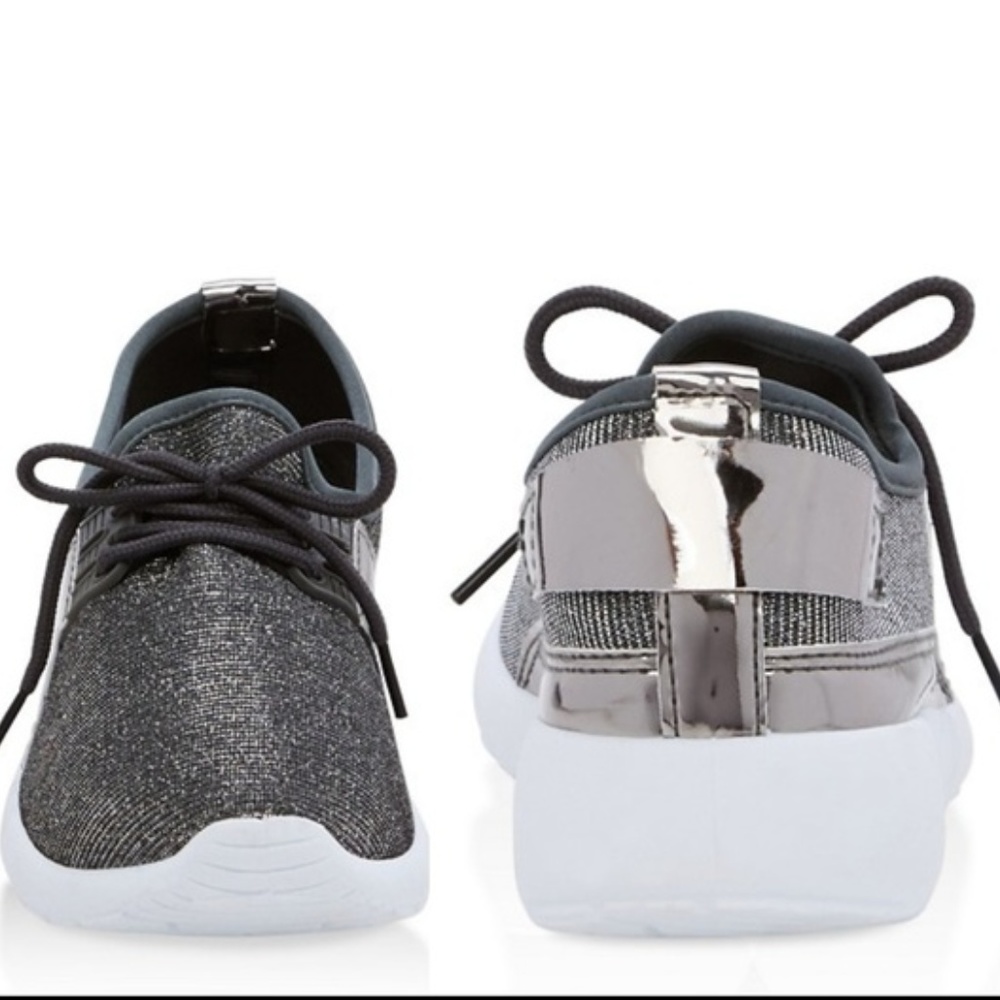 Mirrored Metallic Strap Sneakers nwot